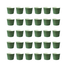 50pcs solid color green muffin cups for baking and parties