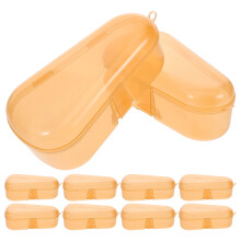 10pcs transparent plastic pacifier case large capacity for travel home