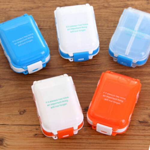 Draagbare Medicijndoos Met 8 Vakken, Plastic Organizer 1