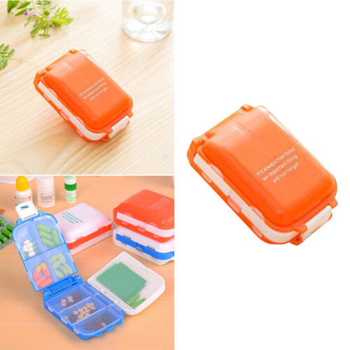 Draagbare Medicijndoos Met 8 Vakken, Plastic Organizer 2
