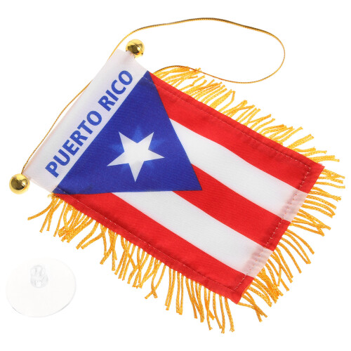 flag car mirror charm hanging rearview ornament
