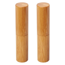 2pcs bamboo lipstick tube diy lip gloss container for women golden