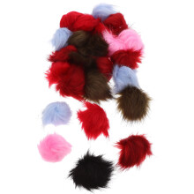 24pcs simulation fur balls for shoes hats diy winter decoration