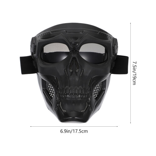 cycling face cover with goggle and skull shaped muff 1