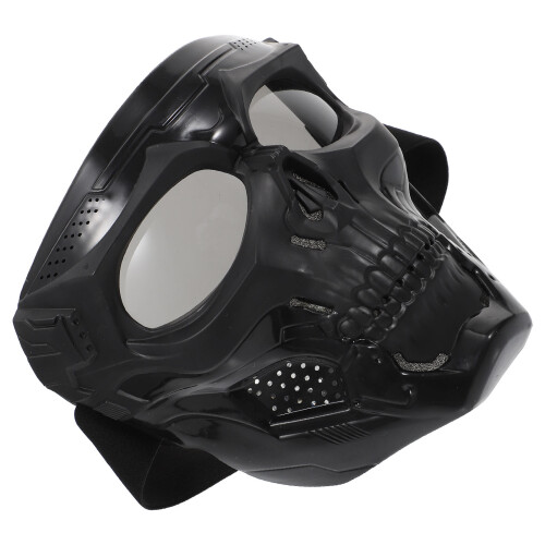 cycling face cover with goggle and skull shaped muff