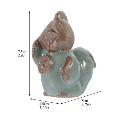 1Pc Brown Ceramic Tea Pet Table Ornament Desktop Decoration 1