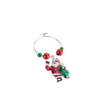6pcs christmas wine glass charms metal drink markers party favors