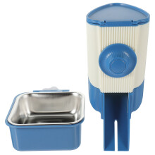 rabbit hanging automatic feeder set for pets cage food dispenser bowl