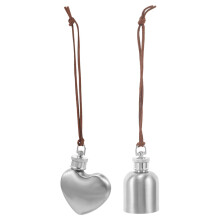 2Pcs Lightweight Stainless Steel Wine Flask Leak-Proof Camping Flask