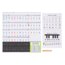 adhesive piano decals for electronic organs and keyboards, 1 set