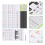 adhesive piano decals for electronic organs and keyboards, 1 set 7