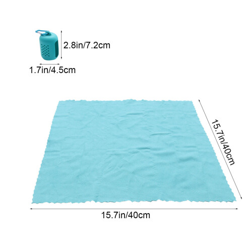 small quick dry microfiber camp towel with silicone case for travel 1