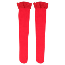 1Paar Nylon Shiny Bovenkniekousen Rood Elegant Feest