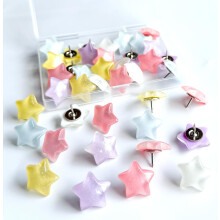 (Luminous Star) Decorative Thumb Tacks, Push Pins and Tacks for Bulletin Board,25Pcs Star-Shaped Thumbtacks, Ideal Desk Accessories for Office, Home and School