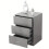 Modern Gray Bedside Table with 3 Drawers 1