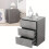Modern Gray Bedside Table with 3 Drawers 7