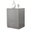 Modern Gray Bedside Table with 3 Drawers 4