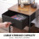 Rustic Black Metal Nightstand with Fabric Drawer 4