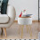 Creative Round Storage Stool- White 5
