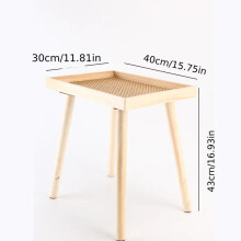 (Log Color) Create a cozy nook with the Solid Rattan Side Table, a testament to craftsmanship