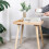 (Log Color) Create a cozy nook with the Solid Rattan Side Table, a testament to craftsmanship 4