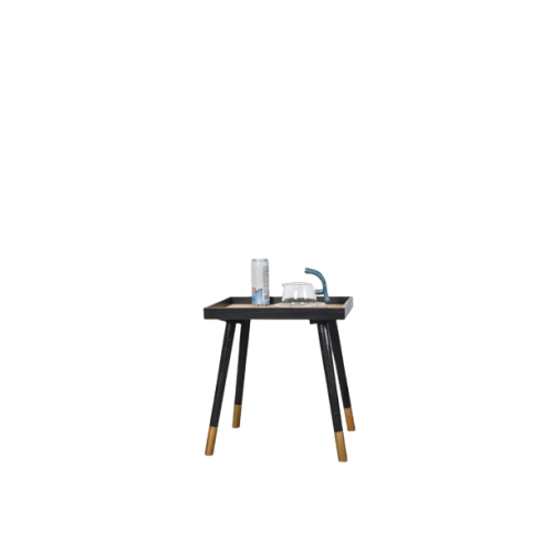 (Black) Create a cozy nook with the Solid Rattan Side Table, a testament to craftsmanship 2