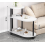 White Stone Pattern Side Table with Upgraded Thick Wooden Legs 4