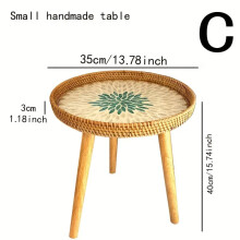 (Green-C) Understated elegance meets Nordic sensibilities in the Rattan Shell Table
