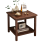 Black Walnut Side Table - Solid Wood Legs and Thickened Panel 1