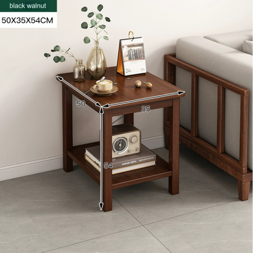 Black Walnut Side Table - Solid Wood Legs and Thickened Panel 2