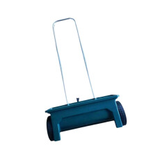 Seed Spreader Hand Push Walk Behind Drop Spreader Seed Planter Tool Garden Seeder Blue 22.44 X 7.48 X 42.52 In