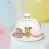 ceramic cake tray with dome multi-functional dessert plate 6