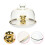ceramic cake tray with dome multi-functional dessert plate 3