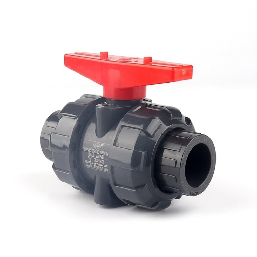 Upvc Pipe Globe Valve 20-110Mm Double Union Joint Garden Irrigation Aquarium Inner Dia 25Mm 1 Pc 9354506956097
