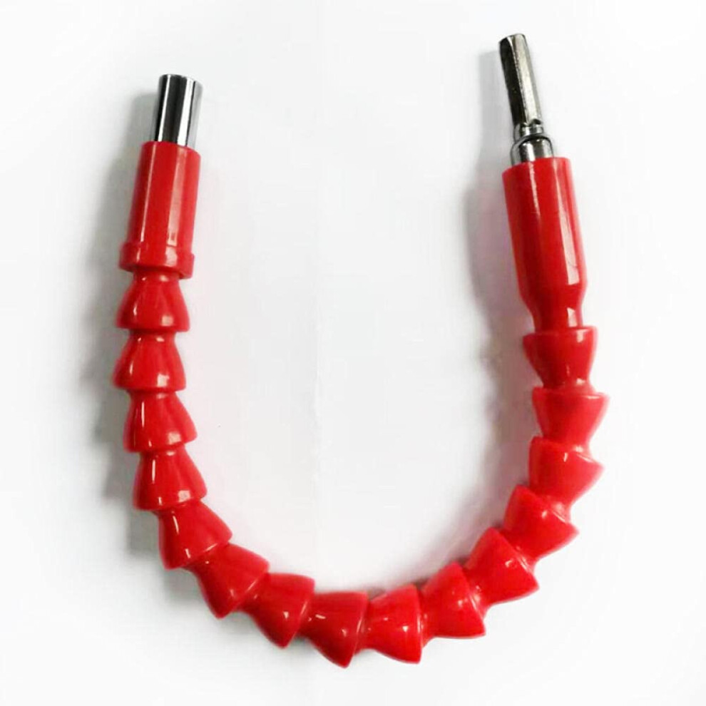 295Mm Flexible Shaft Bit Extension For Screwdriver Drill, 1/4-Inch Hex Shank, Drill Bit Holder Connect Link, Red 9016109106308