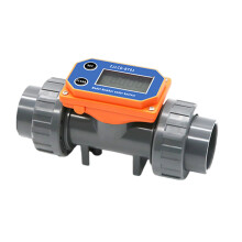 Digital Flowmeter Large Flow Capacity With Clear LCD Display For Pool Water Treatment And Accurate Liquid Measure