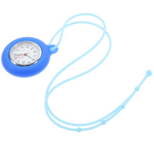 nurse round watch silicone pocket hanging watch blue