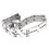 stainless steel x-shaped bracelet for men, adjustable 6