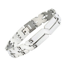stainless steel x-shaped bracelet for men, adjustable