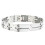 stainless steel x-shaped bracelet for men, adjustable 4