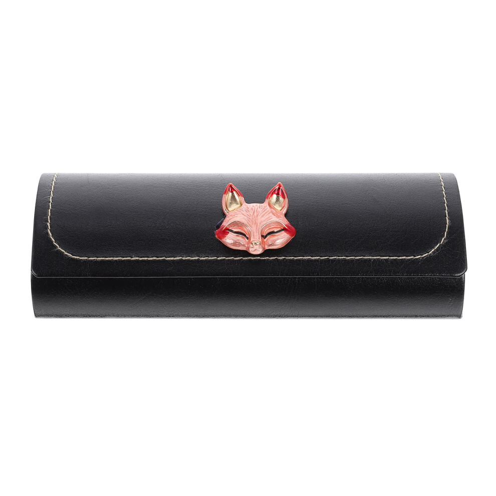 Villcase Black Portable Pu Glasses Case For Sunglasses And Eyewear Storage
