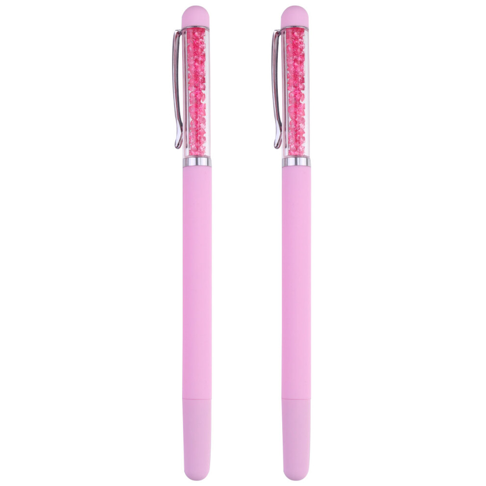 Happyyami Pink 2Pcs Nail Art Tool Set With Rhinestone Picker And Dotting Pen (Pink)