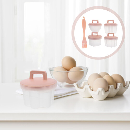 4Pcs Egg Steamer Pink Microwave Safe Steamed Egg Cup Material 1