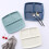 10 Inch Bone China Square Plate Three Compartments Dark Blue 4
