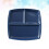 10 Inch Bone China Square Plate Three Compartments Dark Blue 10