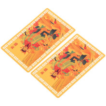 2 stuks 2024 Tai Sui gouden amulet kaart voor en rijkdom