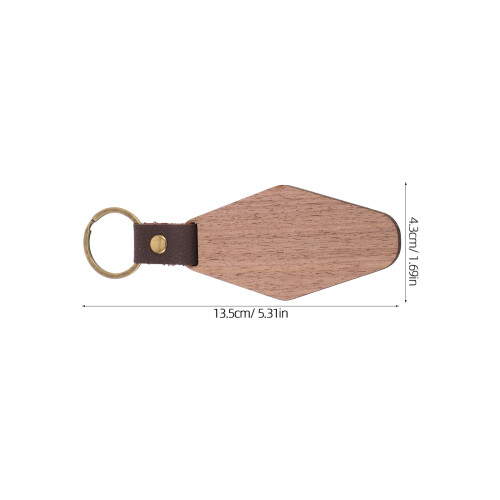 Étiquette De Bagage En Bois De Pêcher Café Gravable DIY 1