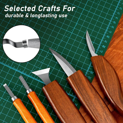 Wood Whittling Kit, 15pcs Wood Carving Tools Kit 2