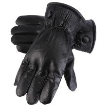 plüsch winterhandschuhe mit pu-leder für outdoor, bergsteigen, wandern