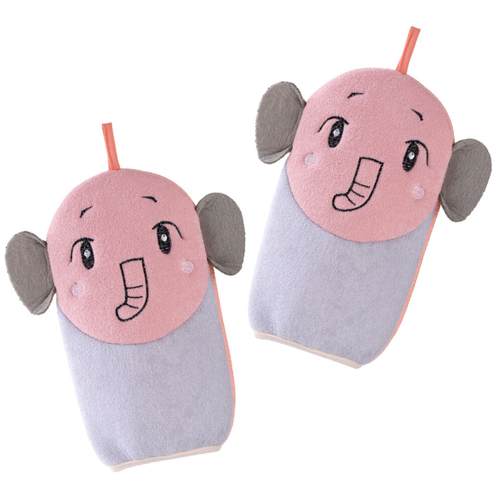 2Pcs Cartoon Kids Shower Glove Thick Bath Wipe For Body Cleaning Aboofan